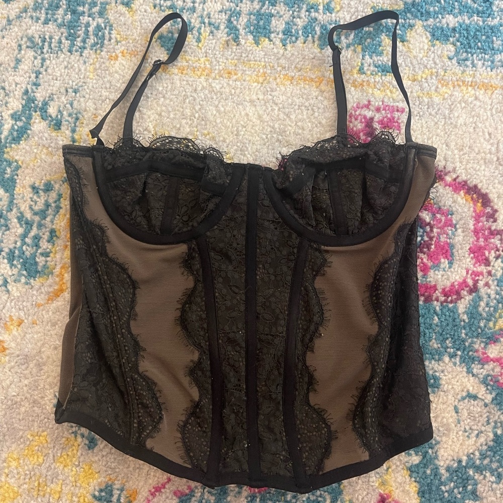Urban Outfitters Black Corset Top